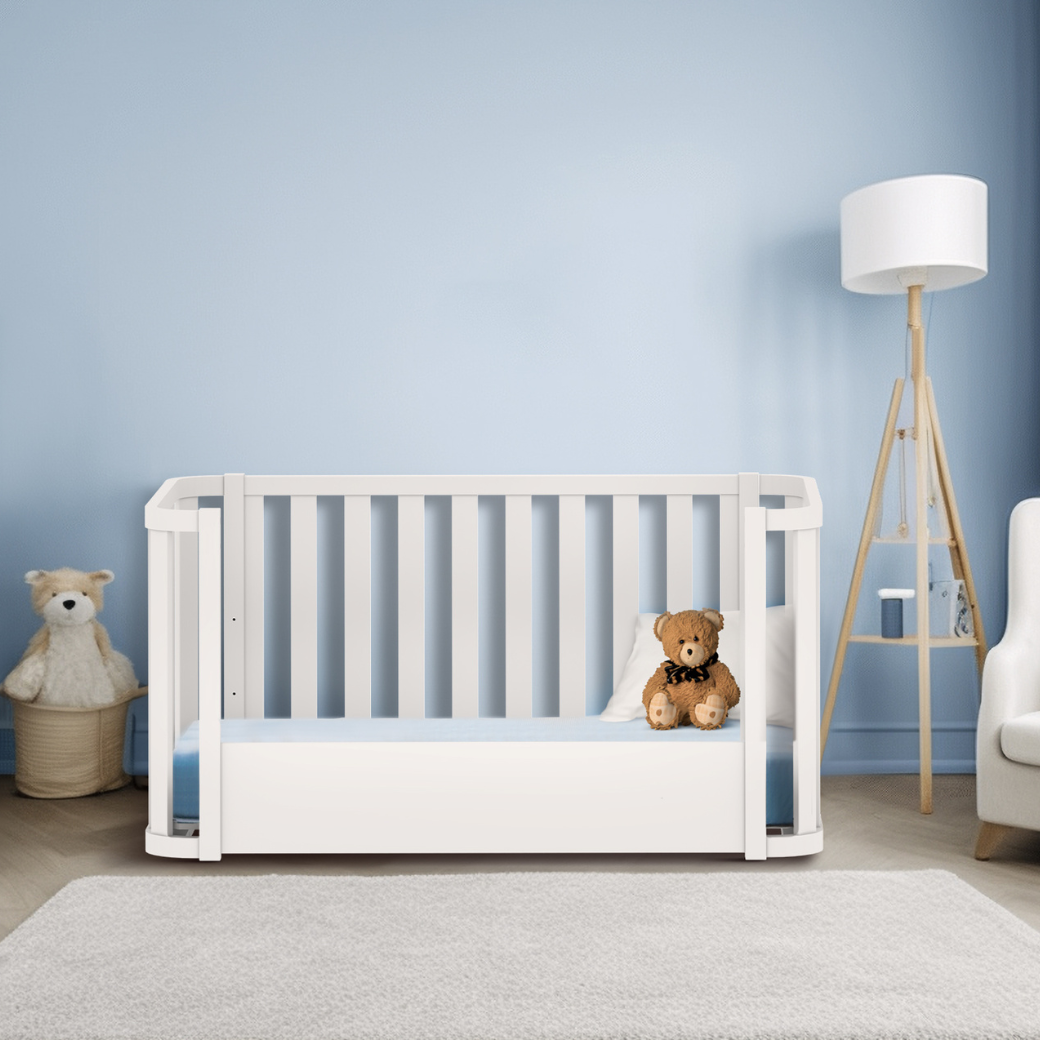 Berço Americano Branco para Bebê 2 em 1 Linha Loop