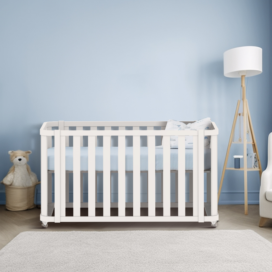 Berço Americano Branco para Bebê 2 em 1 Linha Loop