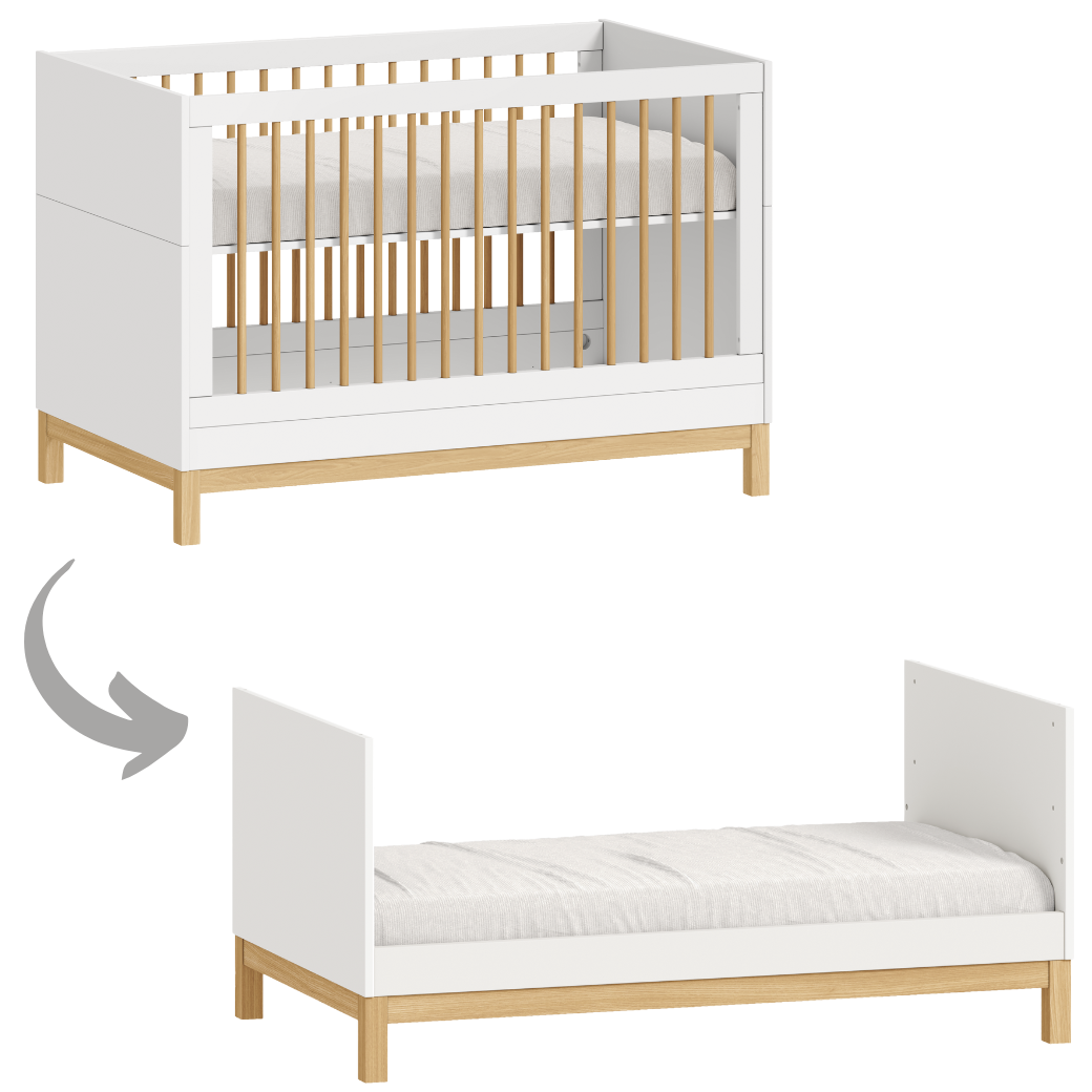 Berço e mini cama da linha Cozy.