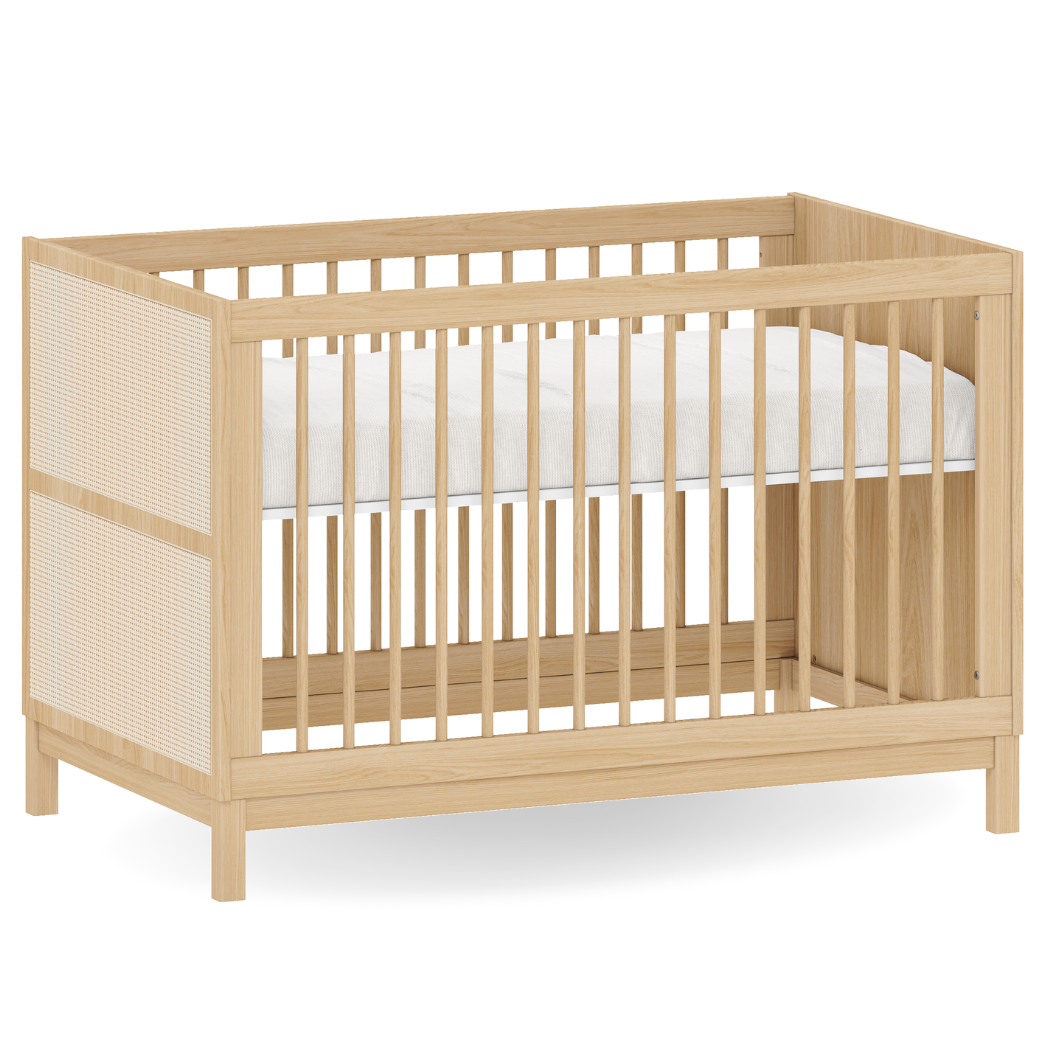 Berço para Bebê com Palinha 2 em 1 Linha Indy Carvalho Malva