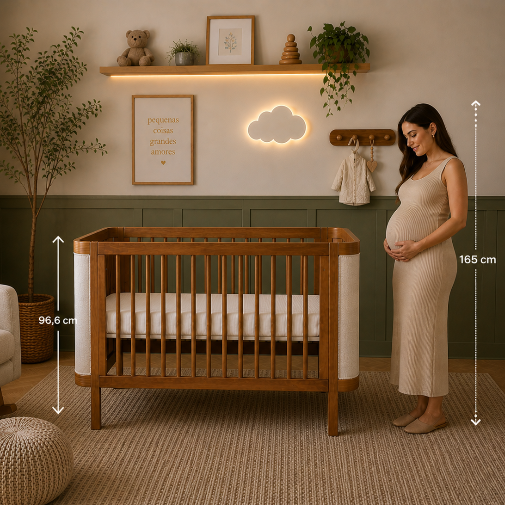 Desenvolvido para oferecer conforto em todos os detalhes, o Berço Soley possui altura ideal para acompanhar os momentos mais especiais com o bebê.