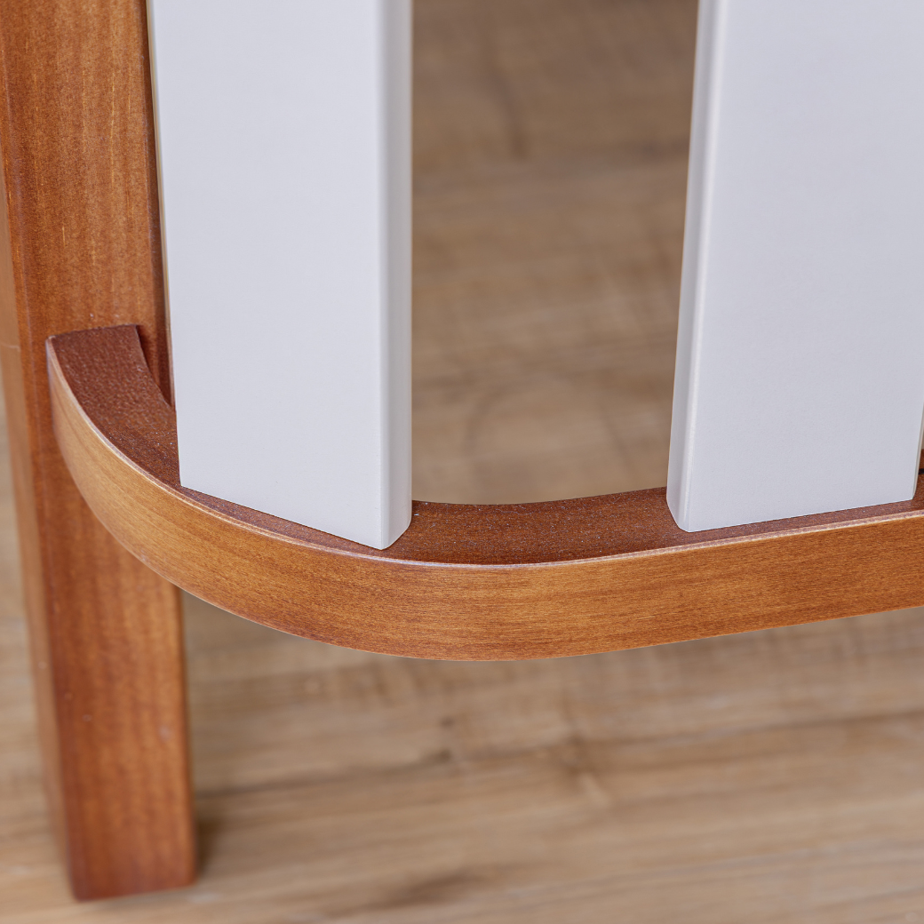 Conjunto Berço e Cômoda Areia com Nogueira | Linha Softy