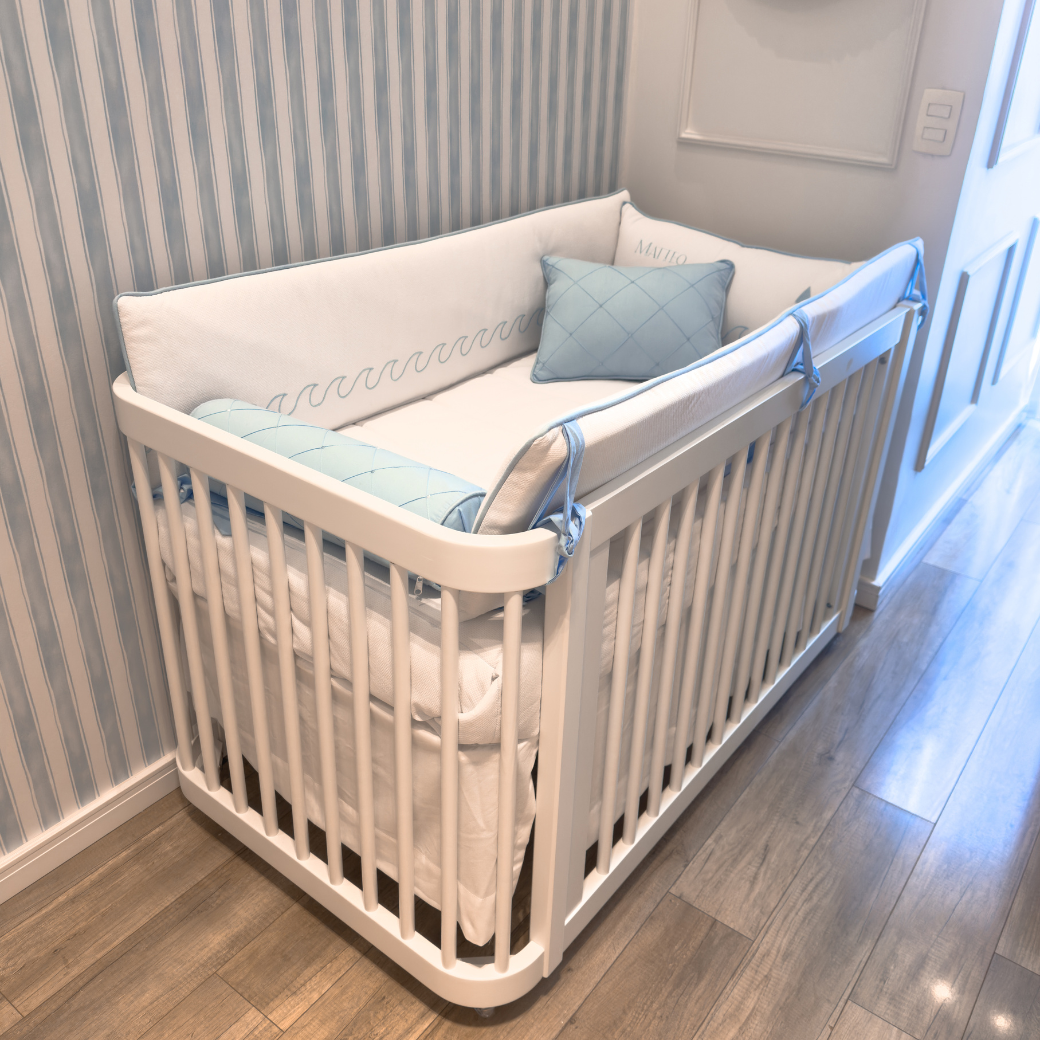 Berço Evolutivo Mdf Branco Fosco 2 em 1 ou 3 em 1 Linha Evolutivo Quater