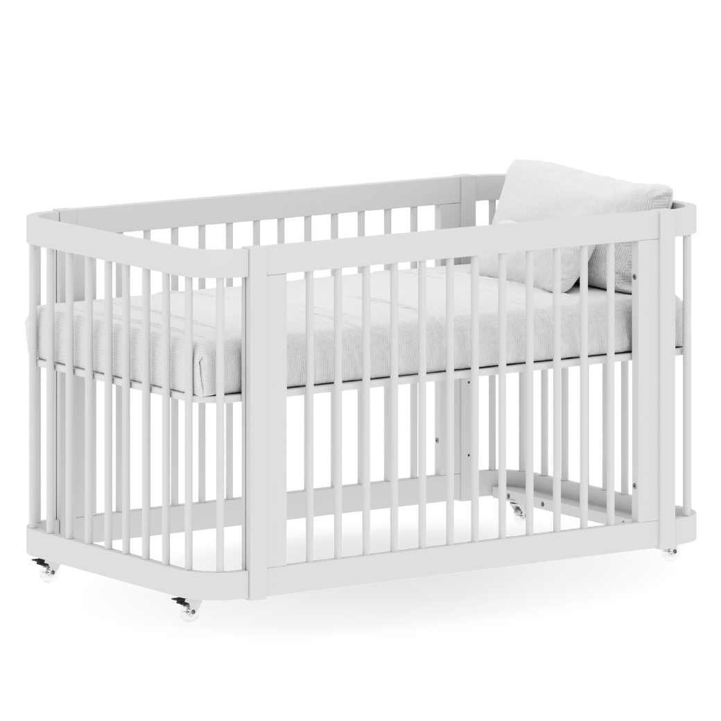 Berço Evolutivo Mdf Branco Fosco 2 em 1 ou 3 em 1 Linha Evolutivo Quater