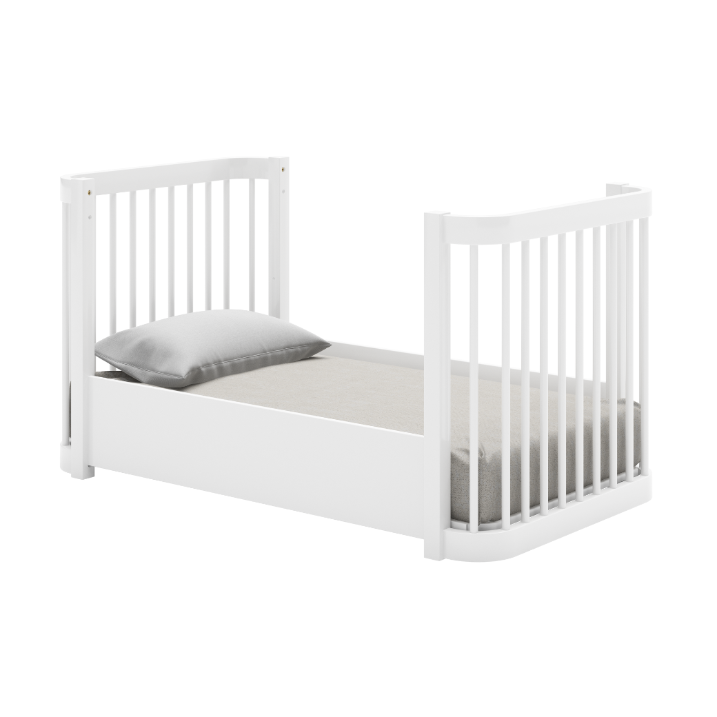 Berço Evolutivo Mdf Branco Fosco 2 em 1 ou 3 em 1 Linha Evolutivo Quater