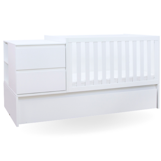 Berço Multifuncional Branco 5 em 1 Linha Smart