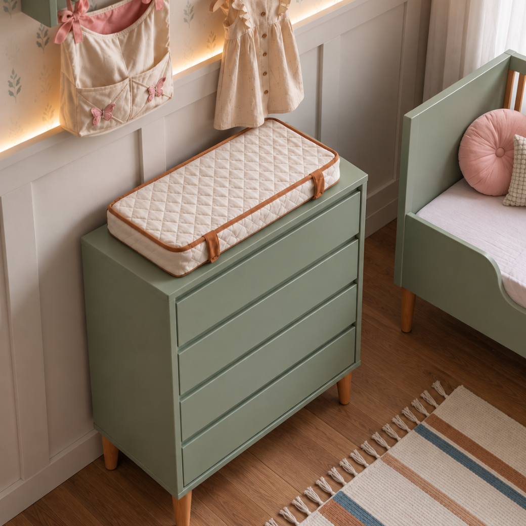 Cômoda Infantil 4 Gavetas Luny – Cores
