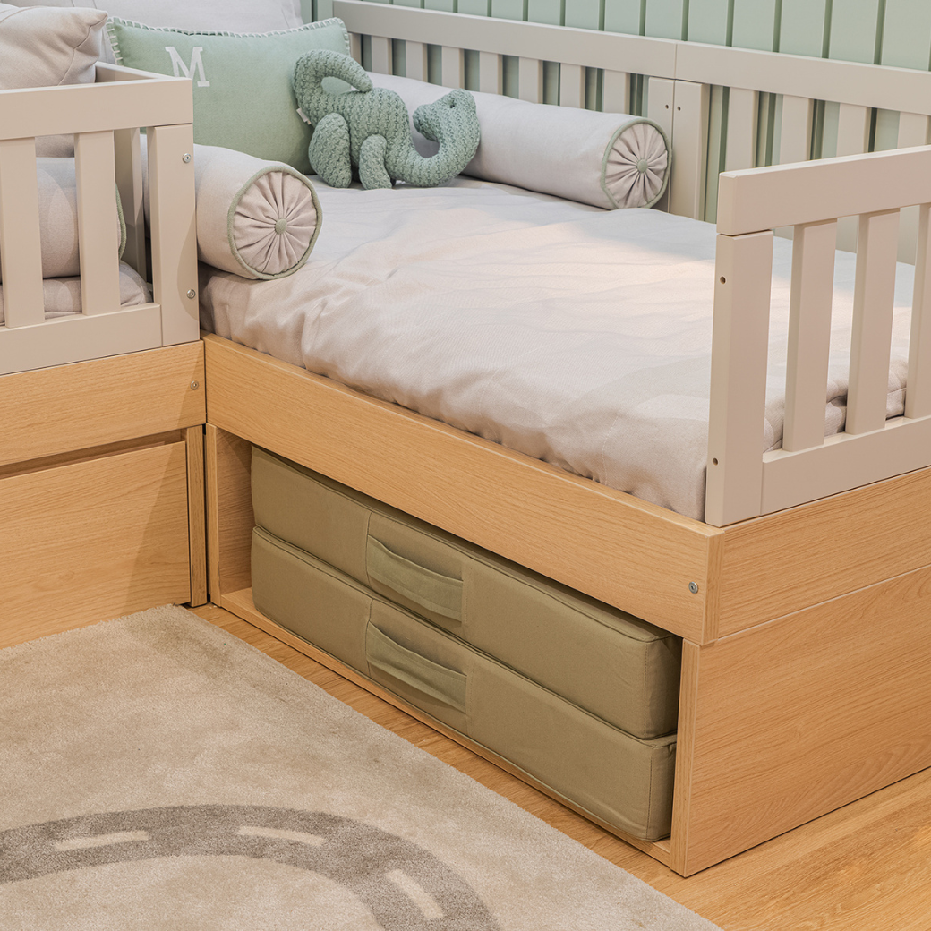 Cama Infantil com 1 gaveta Linha Play - Cama Personalizável Várias Cores e Acessórios