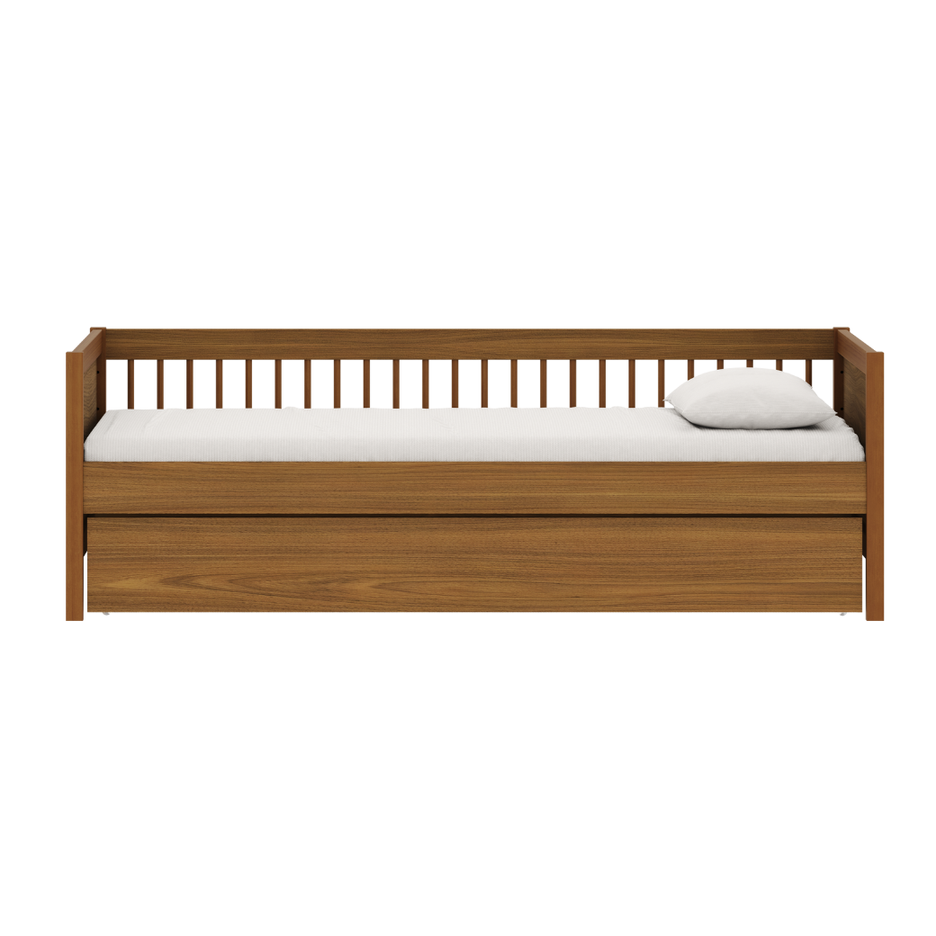 Cama Paglia Nogueira com Palhinha Natural e Cama Auxiliar