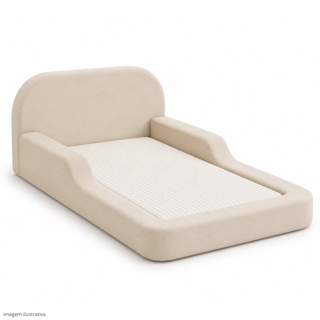 Cama Montessoriana de Espuma Solteiro com Colchão Incluso