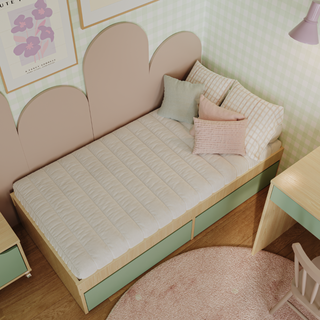 Cama Infantil Linha Play com Gavetas Amplas e 6 opções de cores