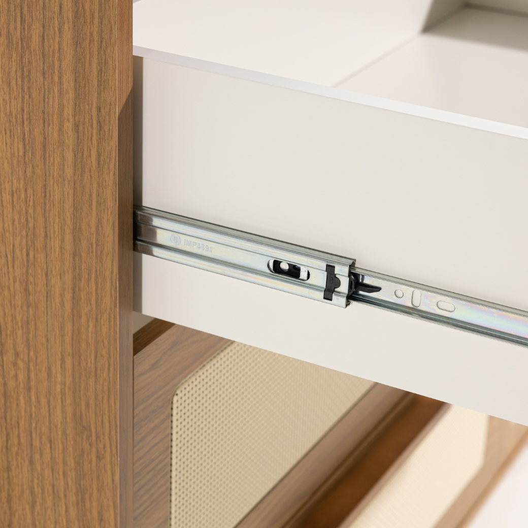 Cômoda de MDF com Detalhes em Rattan e Madeira – Linha Premium Paglia Pro