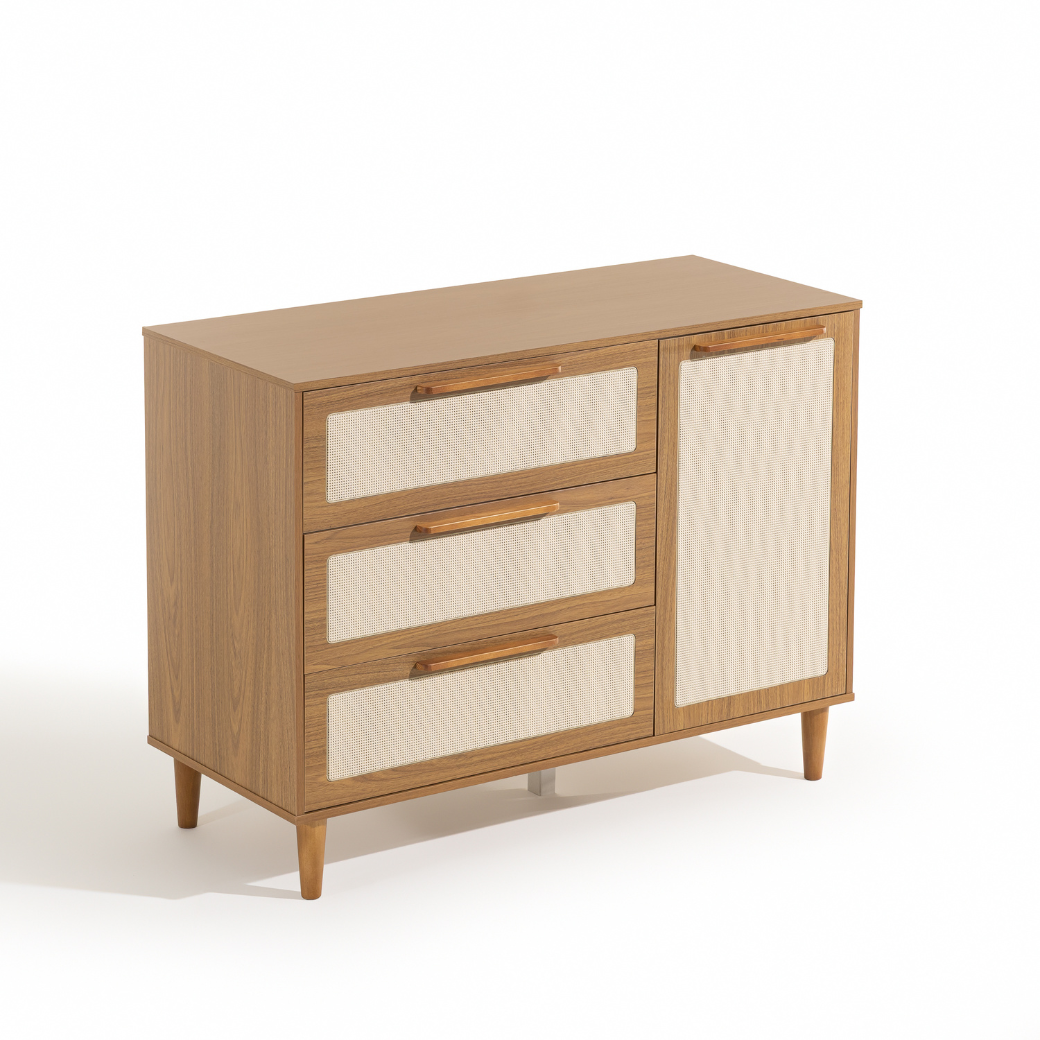 Cômoda Paglia com Porta e prateleira interna Nogueira