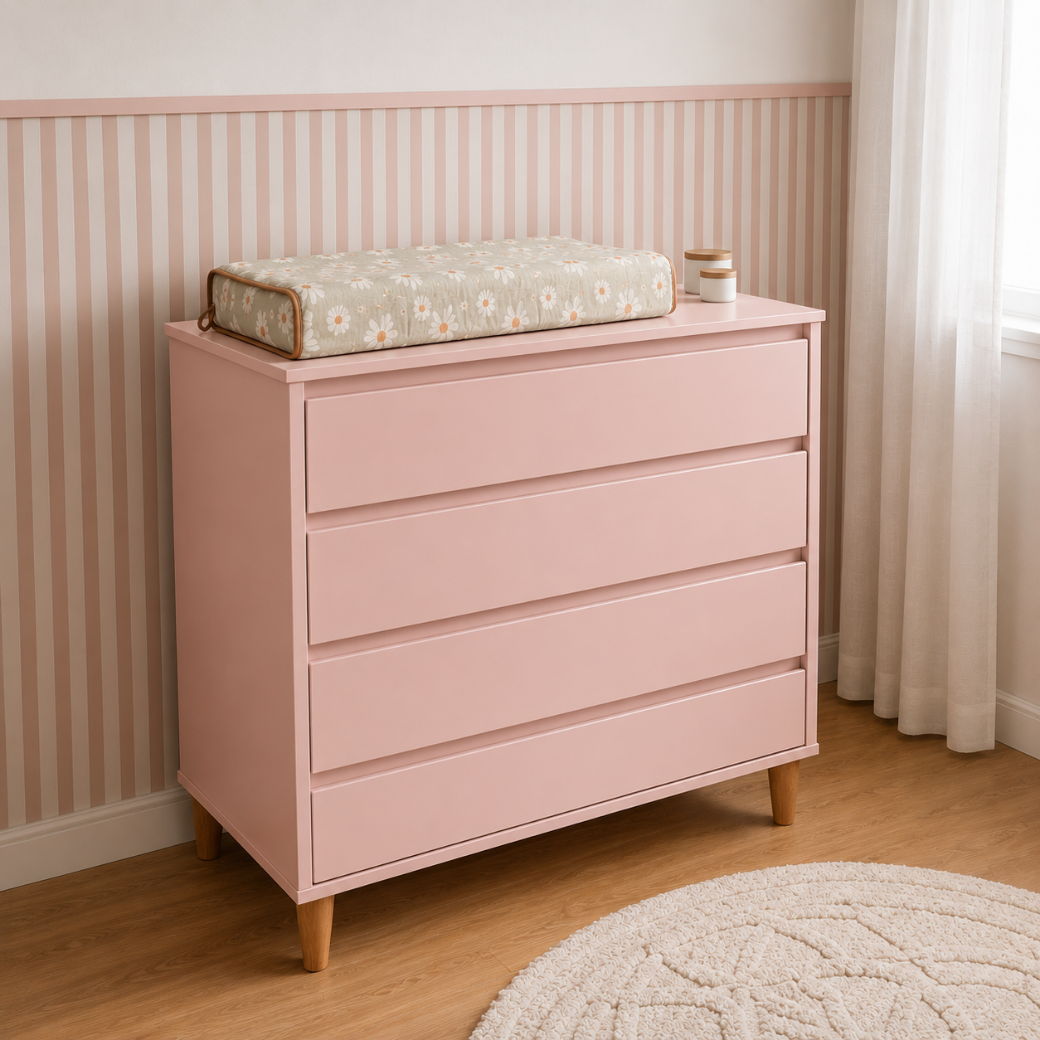 Cômoda Infantil 4 Gavetas Luny – Cores