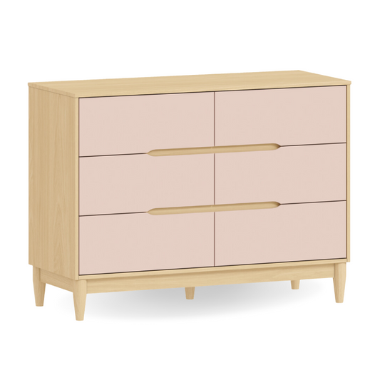 Cômoda com Espaço Generoso: São 6 gavetas amplas, permitindo separar roupas, fraldas, mantas e acessórios de forma categorizada e prática.