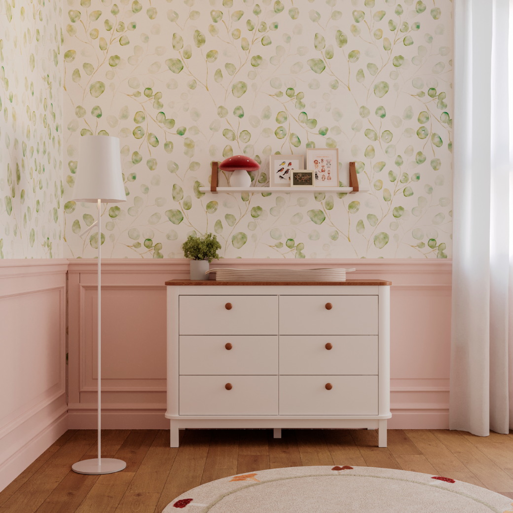 Berço que vira Caminha e Cômoda 6 Gavetas Linha Cromo