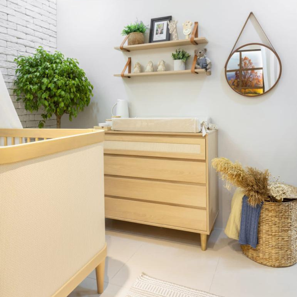 Berço e Cômoda de Bebê Linha Paglia
