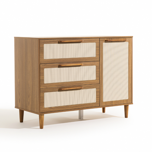 Cômoda Paglia com Porta e prateleira interna Nogueira