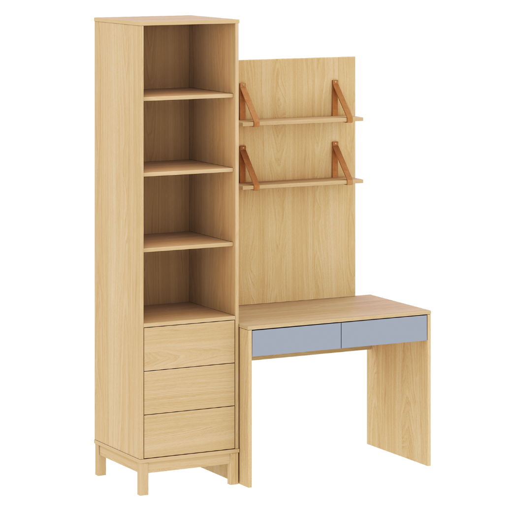 Escrivaninha Infantil em MDF com Torre e Painel | 3 Módulos