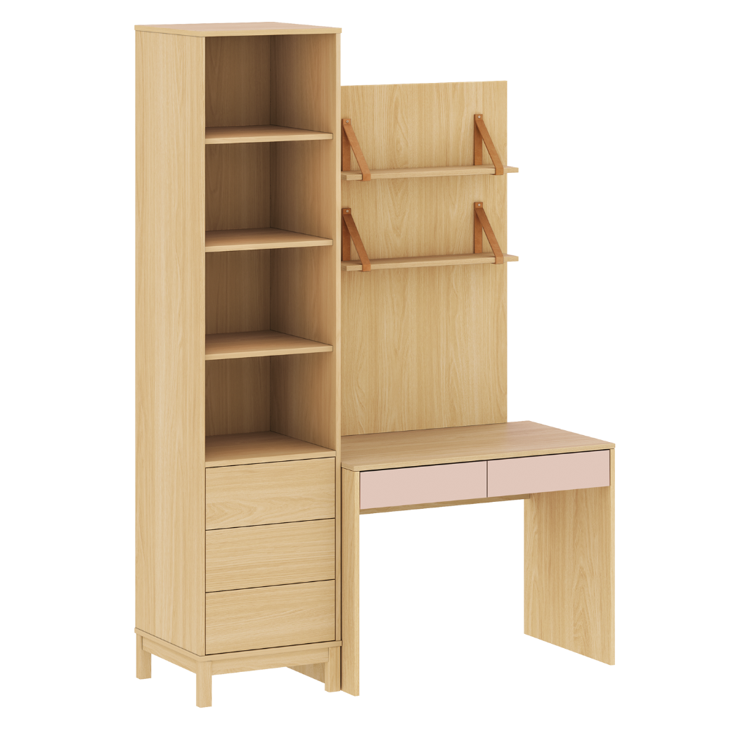 Escrivaninha Infantil em MDF com Torre e Painel | 3 Módulos