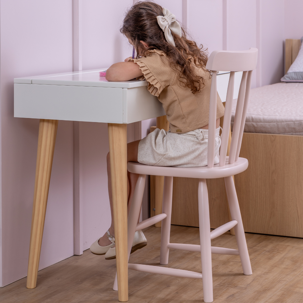Escrivaninha Infantil com Espelho e Gaveta Kids