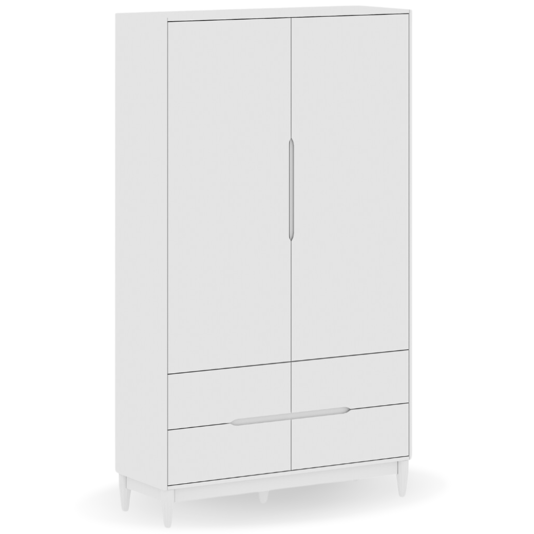 Guarda Roupa 2 Portas Branco Fosco Linha Tomi