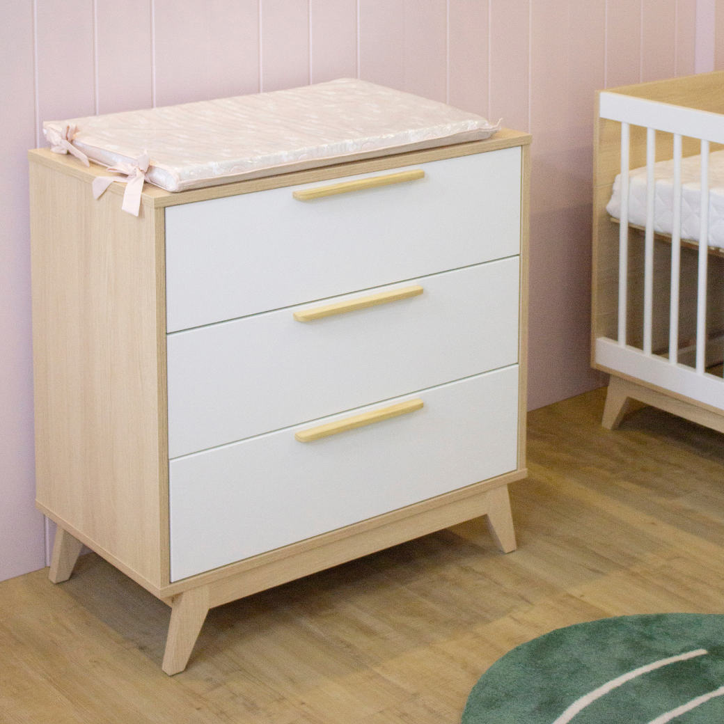 Berço Cômoda e Guarda Roupa para Bebê Quarto Infantil Completo Petit