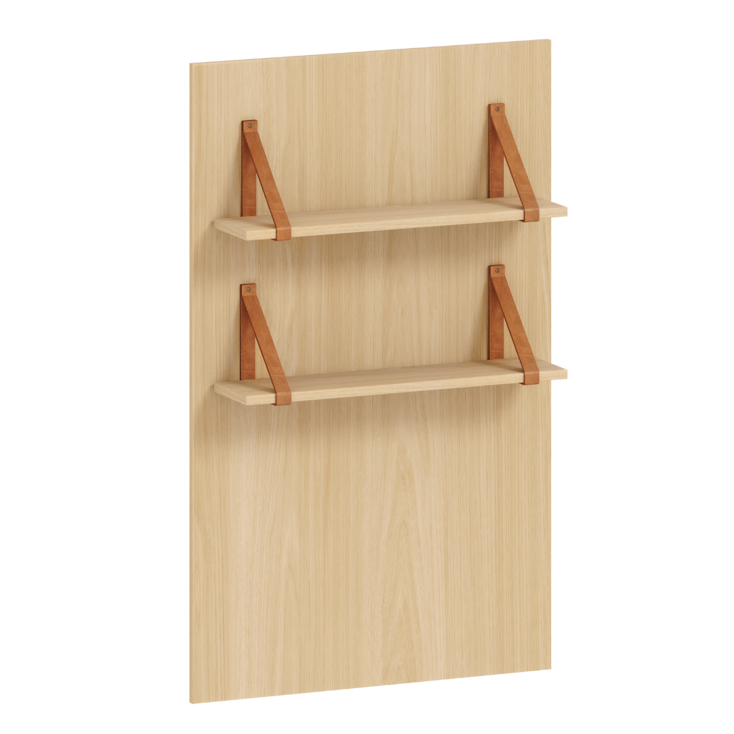 Painel com 2 Prateleiras de MDF Carvalho Malva Linha Tomi