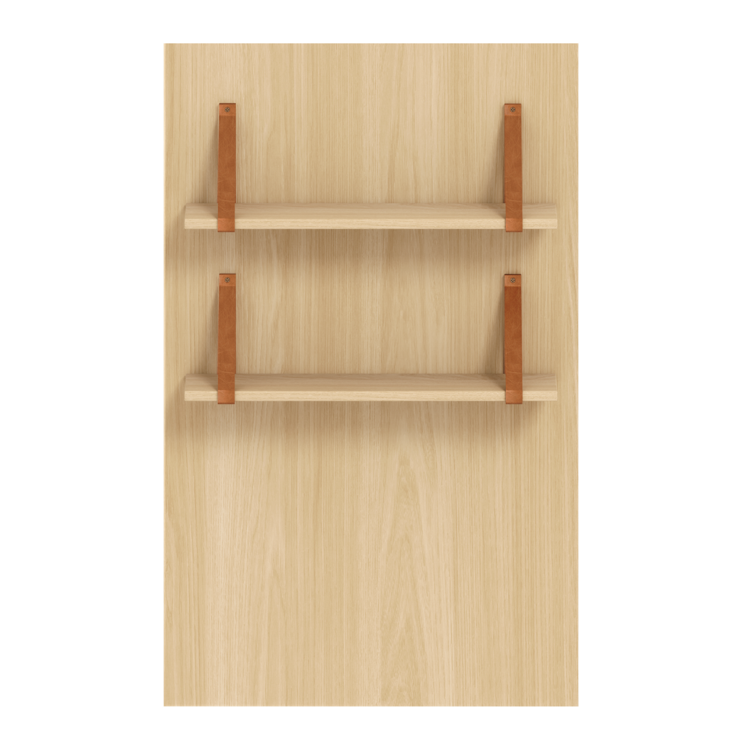Painel com 2 Prateleiras de MDF Carvalho Malva Linha Tomi