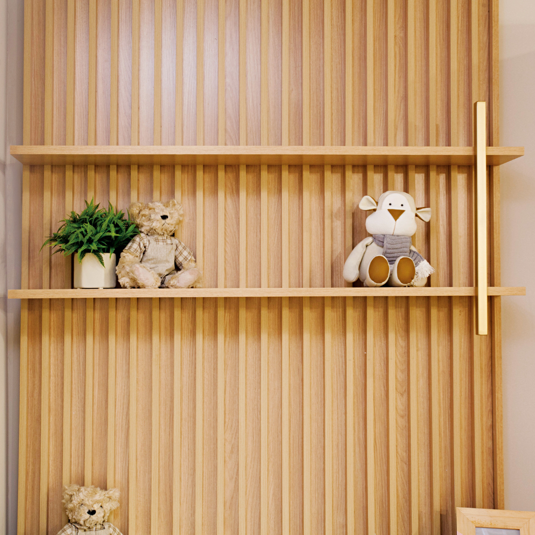 Prateleira de parede MDF Slim Linha Paglia Carvalho Malva