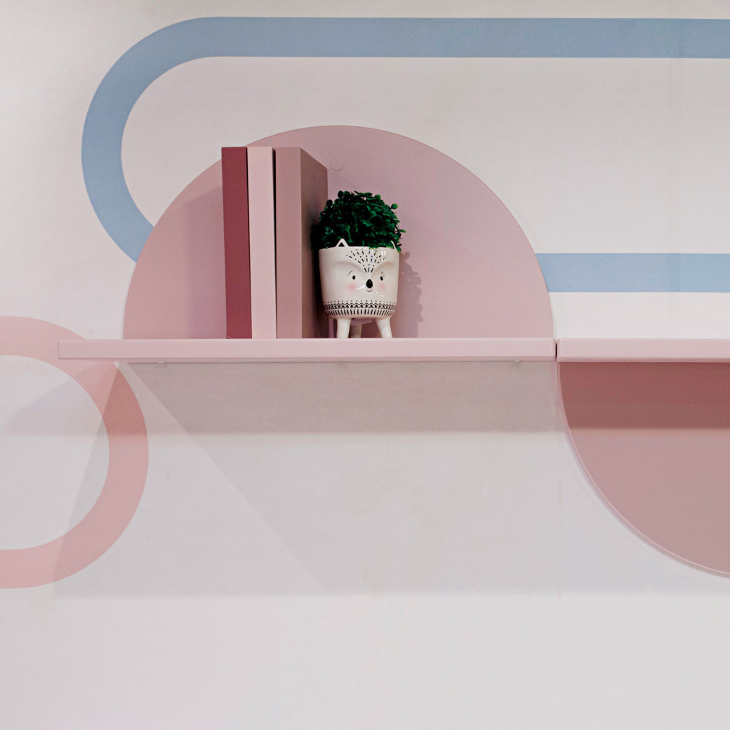 Prateleira Meia Lua 60 cm | MDF Laqueado