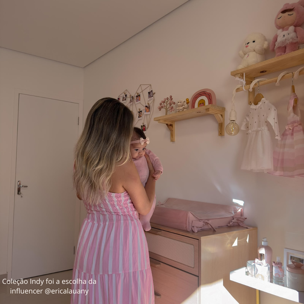 Berço com Cômoda e Guarda Roupa Linha Indy