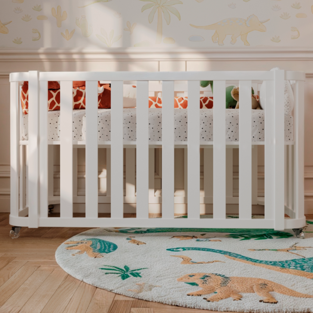 Berço Americano Branco para Bebê 2 em 1 Linha Loop