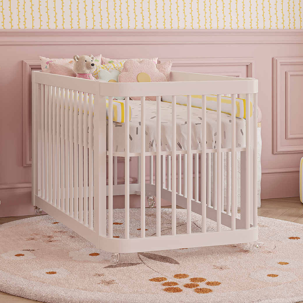 Berço Evolutivo Mdf Branco Fosco 2 em 1 ou 3 em 1 Linha Evolutivo Quater