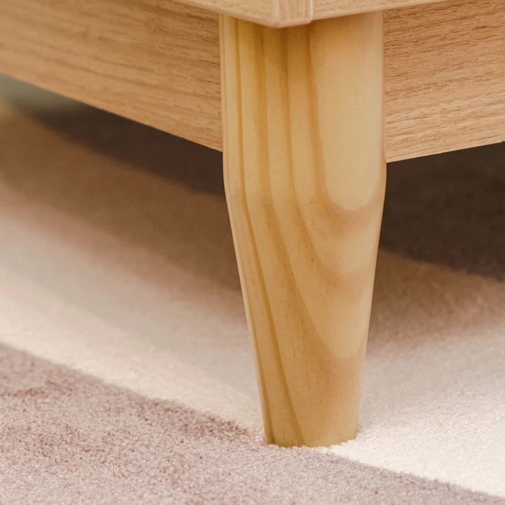 Cômoda 6 Gavetas Cinza Fosco com Carvalho Malva – Design Minimalista