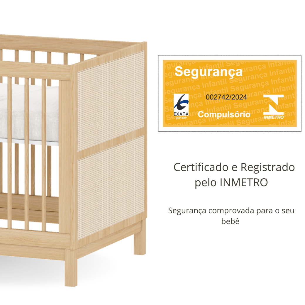 Berço 2 em 1 Indy com Palhinha | Carvalho Malva