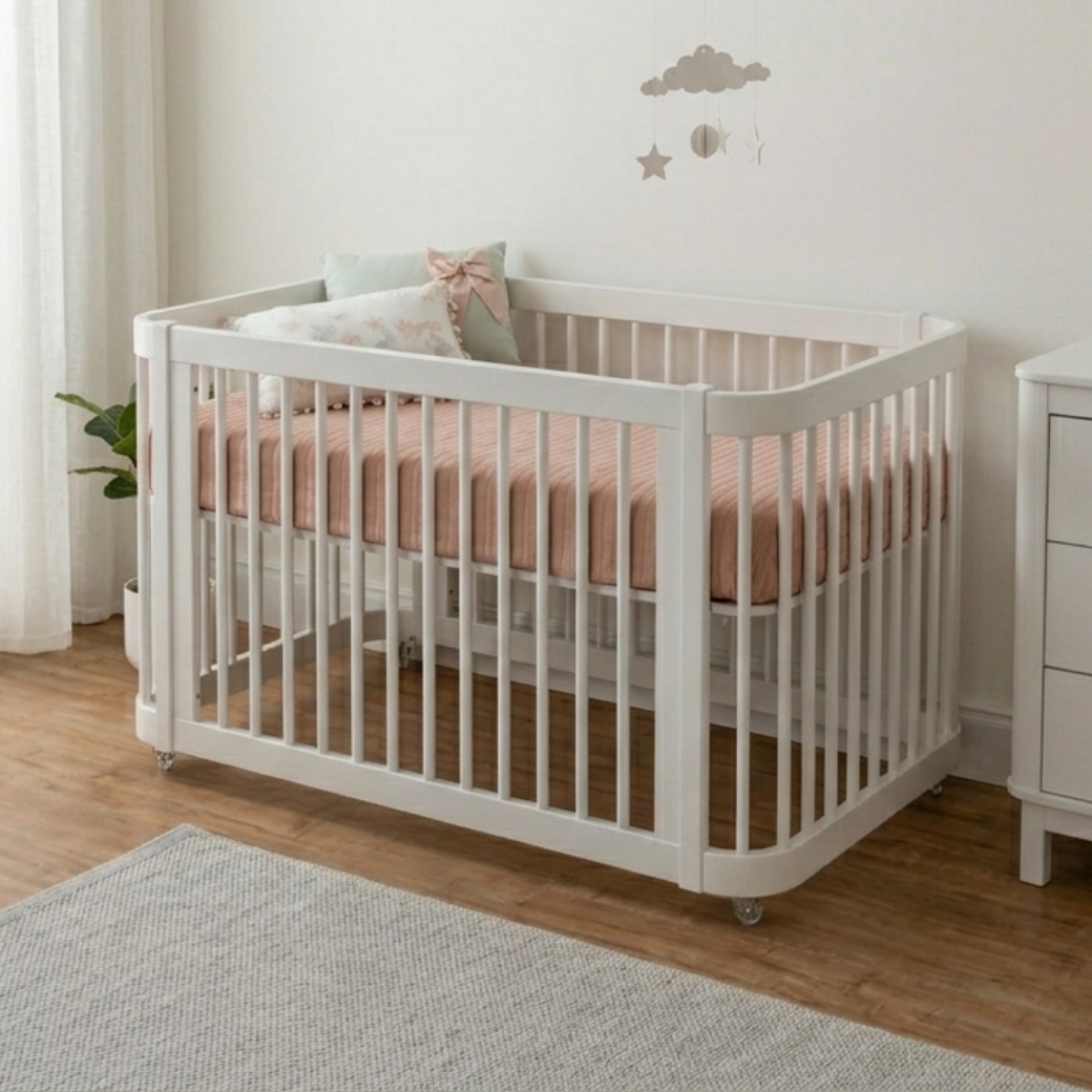 Berço Evolutivo 3 em 1 Branco Fosco - Berço Premium alto padrão