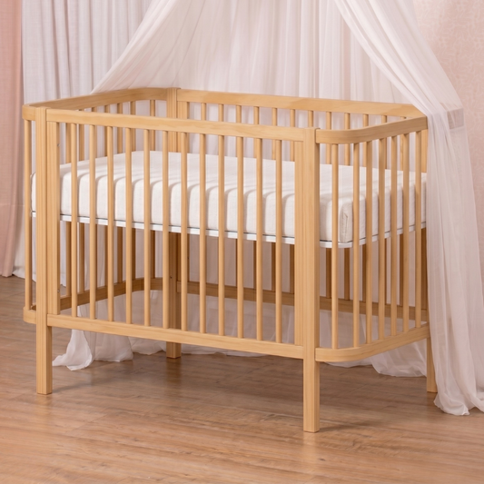 Berço Premium Alto Padrão fabricado em Madeira Maciça Linha kurve