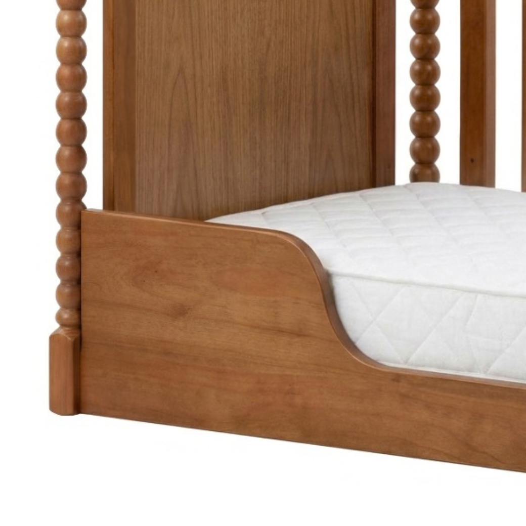 Berço Madeira Maciça Nogueira com Rattan | Linha Solene