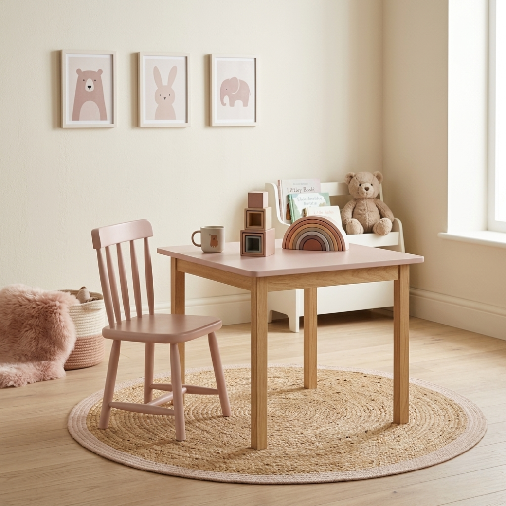 Mesa Infantil Premium de Madeira 70cm | 6 cores