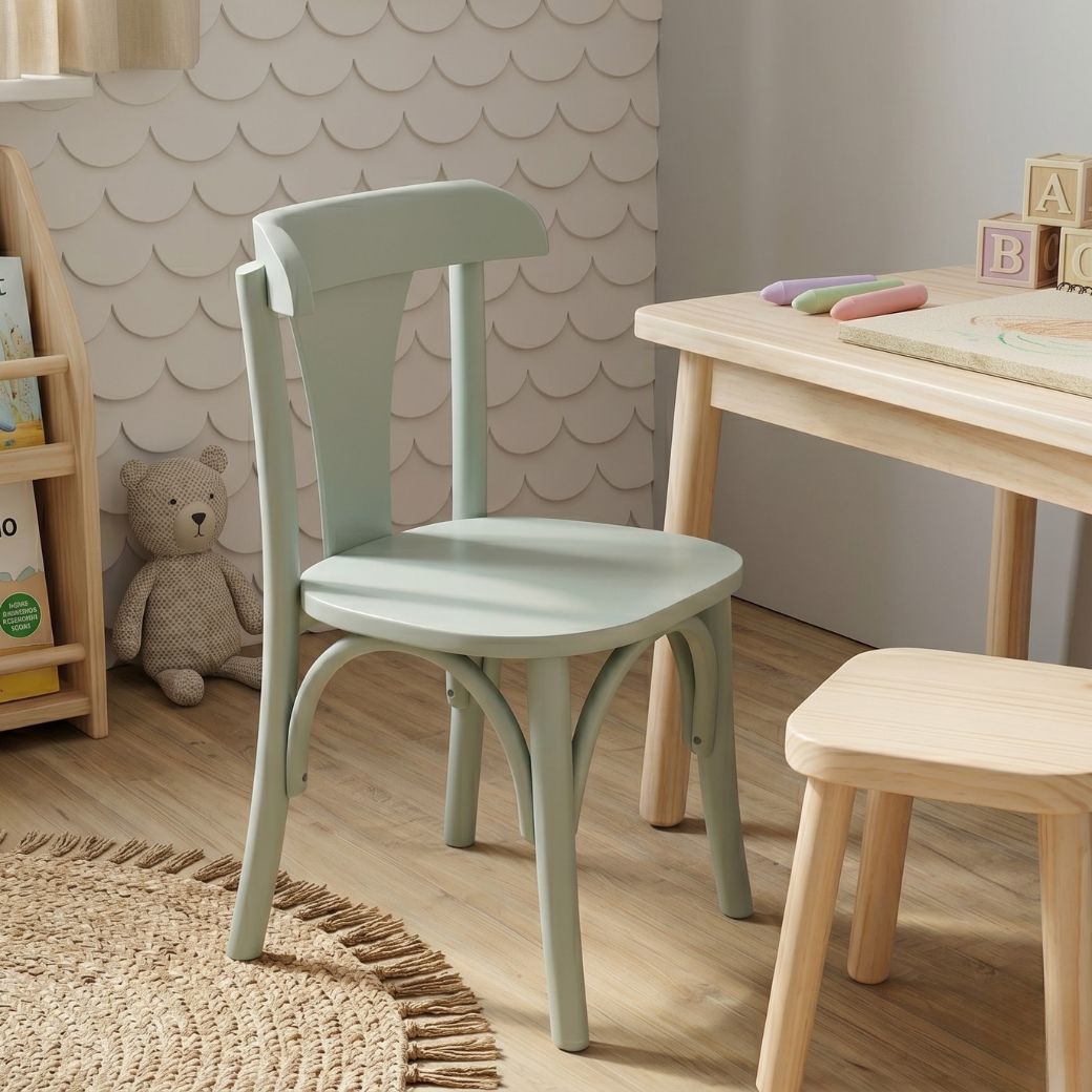 Cadeirinha Verde Infantil Luxo -  O toque de sofisticação que o quarto do seu filho merece