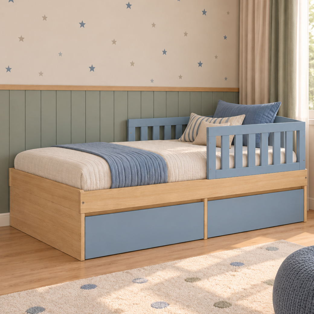 Cama Infantil Linha Play com Gavetas Amplas e 6 opções de cores