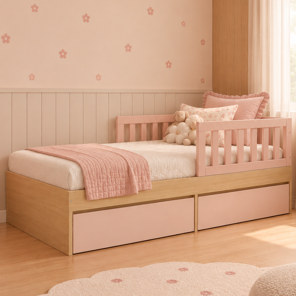Cama Infantil Linha Play com Gavetas Amplas e 6 opções de cores