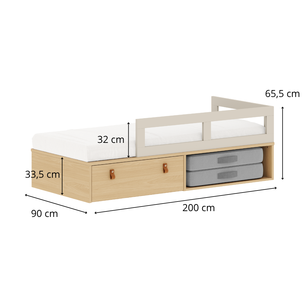 Cama com Proteção Lateral e Gaveta Linha Join