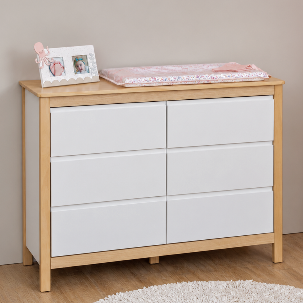 Cômoda 6 Gavetas Linha Softy | Madeira Maciça e MDF