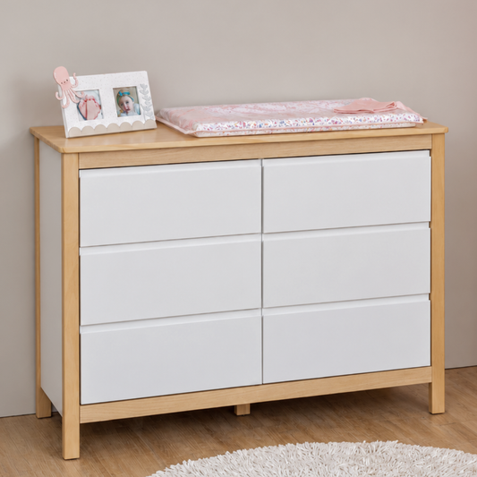 Cômoda 6 Gavetas Linha Softy | Madeira Maciça e MDF