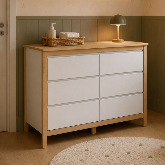 Cômoda 6 Gavetas Linha Softy | Madeira Maciça e MDF