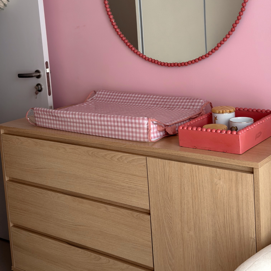 Berço Madeira Maciça 2 em 1 e Cômoda 135cm | Linha Soley