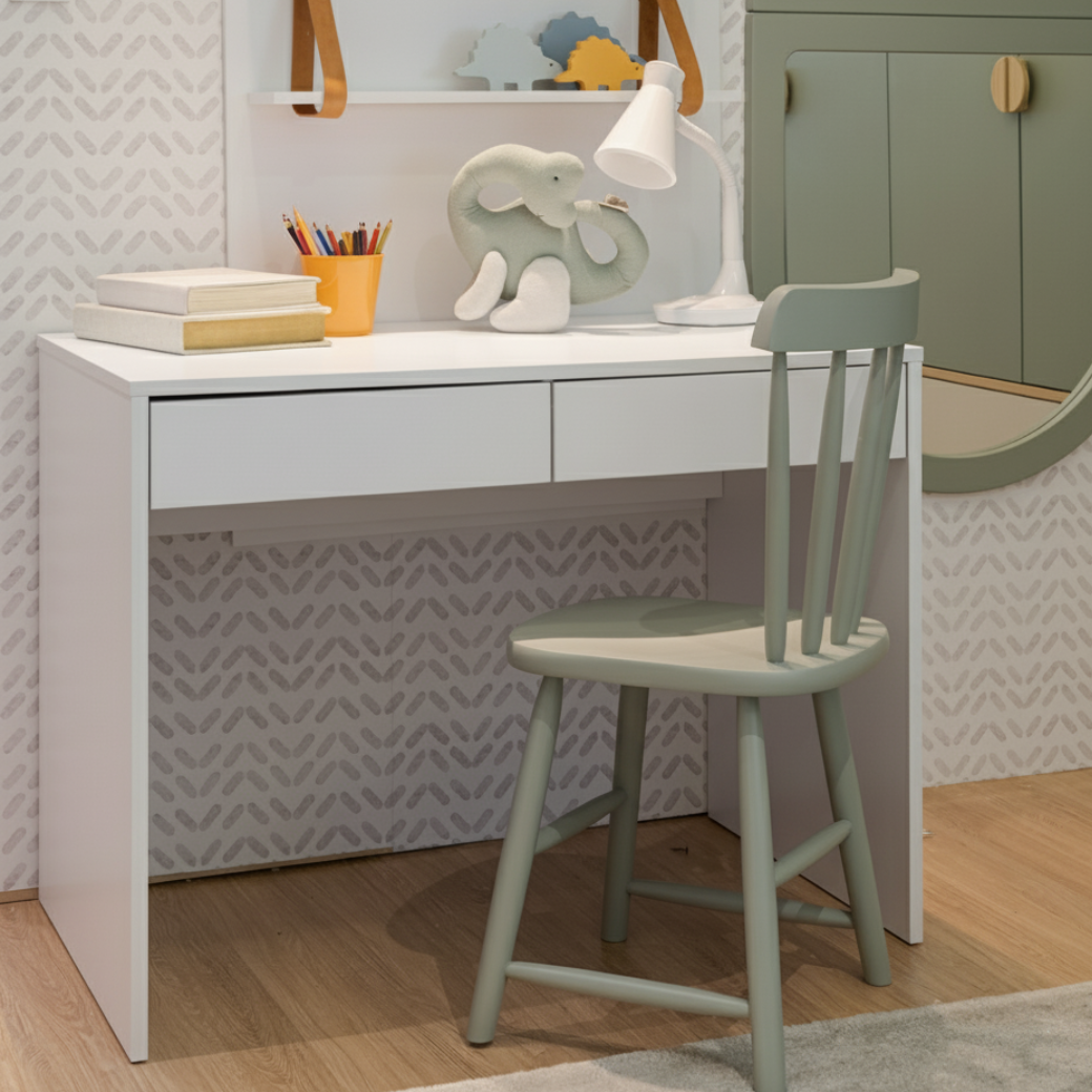 Escrivaninha em MDF com 2 Gavetas Linha Arcos