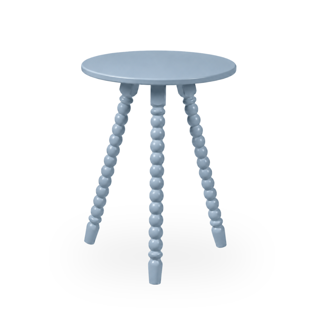 Mesa Lateral de Apoio em Madeira Maciça com Design Torneado | Linha Solene